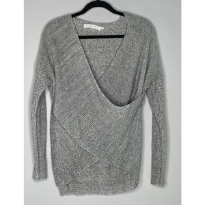 ASTR The Label Crossbody Wrap Sweater Gray Women's XS